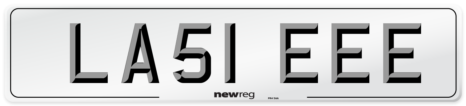 LA51 EEE Number Plate from New Reg